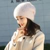 Chapéu Slouchy de Outono e Inverno, Chapéu Quente de Tricô Espesso de Camada Dupla para Mulheres, Chapéu Versátil para Circunferência de Cabeça Grande, Chapéu de Artista