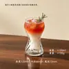 Taza de Café Colgante de Oreja de Estilo Ins para Uso Doméstico, Vaso Alto de Vidrio con Patrón Vertical, Taza Retro Americana para Iced Latte, Té de Frutas