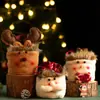 Saco de Embalagem de Maçã de Natal Véspera de Natal Fruta Cobra Tecido de Pelúcia Caixa de Presente Sacola Lanche Infantil Rena Sacola de Doces