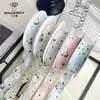 Tela Floral de Primavera con Pensamientos de Siete Colores con Hilo para Envolver Ramo Cinta para Envolver Flores Material Hecho a Mano DIY Floristería