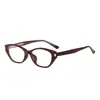 Nuevas gafas de alta gama elegantes, de cara lisa, estilo influencer, con bloqueo de luz azul, listas para graduación, de propionato TR, tipo pin, planas