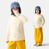Tutu Elefantito Ropa Infantil Niñas Camiseta Base Cálida de Felpa 2026 Otoño/Invierno Nuevo 7A Antibacteriana Versátil Sencilla Manga Larga Superior