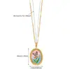 Europa y Estados Unidos collar de flor de diciembre transfronterizo nuevo flor tridimensional colgante de concha ovalada flor del mes de nacimiento cadena para la clavícula