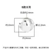 Plata Pura 999 Personalizada Brillante Galvanizada Textura Geométrica Separador Cubo Accesorios de Plata DIY Pulsera de Cristal