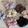 Goma para el pelo de satén simple estilo francés para mujer, Lazo para el pelo de estilo perezoso de alta gama, Cuerda para el pelo, Accesorio para el pelo