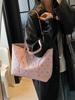 Bolsa Textil para Mujer de Gran Capacidad 2025 Nueva Moda Otoño e Invierno Combinable Casual Bolso de Hombro Bolso Tote de Clase para Estudiantes Universitarios