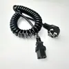 Cable de alimentación estándar nacional de tres clavijas, cable de resorte de CA de cola, 0.75 mm², 1.5 metros, cable de enchufe de cola estándar nacional