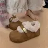 Zapatos Birken de Algodón con Tacón Oculto Estilo Coreano para Mujer 2026 Invierno Nuevas Botas de Nieve con Forro Espeso Zapatos Cálidos de Piel del Noreste