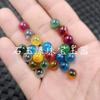 Corazón de azúcar ágata cuentas redondas jade cuentas sueltas ceniza roja ágata azul cielo cuentas de tesoro múltiple pulsera collar cuentas