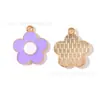 Acessórios de Joias Gota de Óleo Colorida de Flor Pingente de Flor Pequena DIY Venda Quente Transfronteiriça Corrente de Celular Pingente de Chaveiro Feito à Mão