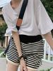 Pantalones de maternidad holgados y cómodos para chicas con sobrepeso, talla grande, casual, transpirables, de verano, finos, versátiles, para usar como exterior, de pierna ancha, con soporte para el abdomen, shorts