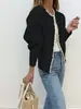 Suéter de Tricô com Gola Redonda e Detalhe de Pérolas para Comércio Exterior Transfronteiriço 2026 Manga Curta Manga Longa Cardigan de Artesanato Pesado Casaco Fashion para Mulheres