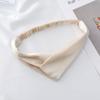 Banda para el cabello de seda sintética con el mismo estilo, cómoda y suelta, disponible en stock, banda para el cabello cruzada de color sólido OL de moda simple.