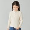 [En stock, suéter para niñas, otoño e invierno, nueva camisa de cuello alto, suéter para niños, estilo occidental, top para bebé]