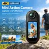 Cámara de acción portátil transfronteriza del tamaño de un pulgar, 4K con estabilización de imagen, montada en el cuello, para ciclismo al aire libre y con conectividad WiFi