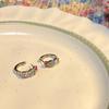 2023 nuevos pendientes de circonita de colores pequeños y exquisitos 2023 nuevos pendientes de anillo de estilo occidental para mujer de alto sentido