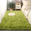 Alfombra de seda y lana de color liso para dormitorio junto a la cama, alfombra completa para sala de estar, alfombra suave de pelo largo, lavable