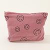Bolsa de Cosméticos Grande de Pana con Sonrisa Almacenamiento de Gran Capacidad Neceser Estilo Universitario Almacenamiento de Viaje Bolsa Sonrisa Transfronterizo