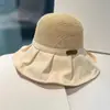 Chapéu de pescador com aba grande para cobrir o rosto, chapéu feminino de verão estilo coreano para viagem, chapéu de sol fino com protetor solar e laço