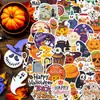 50 adesivos de Halloween em desenho animado, decorações divertidas estilo grafite para cadernos, adesivos DIY à prova d'água, atacado transfronteiriço