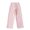 Pantalones Rectos de Pierna Ancha Estilo Perezoso y Relajado, Pantalones Sueltos de Largo Hasta el Suelo, Pantalones Casuales Engrosados con Forro Polar Dopamina en Trece Colores y Sudaderas