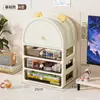 Caixa de Armazenamento de Mesa Tipo Gaveta, Porta-Canetas e Papelaria de Mesa para Escritório, Organizador de Itens Diversos, Caixa de Armazenamento Multicamadas para Cosméticos
