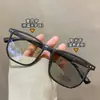 Nuevos lentes miopes fotocromáticos anti-luz azul 15927 armazón grande liso retro armazón de lentes fotocromáticos lentes miopes color té
