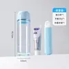 Taza de Lavado Portátil para Viaje Set 3 en 1 para Guardar Cepillo de Dientes y Pasta de Dientes Mini Taza Transparente para Enjuague Bucal Diseño Ligero