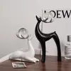Ornamento de Veado de Cristal Luxuoso Pintura de Areia Movediça Moderna para Sala de Estar em Casa, Armário de Vinho, Decoração de Armário de TV, Hall de Entrada, Presente de Inauguração
