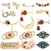 L37 Accesorios para Joyería DIY Conector de Collar Ojo del Diablo Chapado en Oro de Cobre Puro Microincrustado Amor