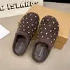 Mules sin cordones, puntera redonda, suela gruesa, pantuflas casuales, elegantes, colección de otoño 2026 para mujer, estilo coreano, diseño retro de lunares