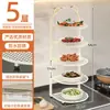 Estante de Almacenamiento para Verduras, Estante para Encimera de Cocina, Estante de Almacenamiento de Verduras de Múltiples Niveles, Estante Multifuncional para Verduras de Montaje en Pared sin Taladro