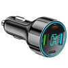 Cargador de coche con pantalla digital de 4 USB, 66 W, carga rápida PD, cabezal de carga para teléfono móvil, carga rápida QC3.0, fabricantes de cargadores de coche.