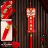 2027 Ano do Carneiro Novos Couplets do Festival da Primavera Decorações Penduradas Enfeites de Ano Novo para a Porta de Entrada Decorações Penduradas de Nó Auspicioso