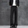 Pantalones Lisos Versátiles de Caída Otoñales de Moda para Hombre Estilo Americano Rebelde Atractivo Sencillos Adelgazantes Alargan las Piernas Micro Flare Pantalones de Moda