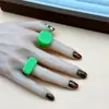 Venda Quente Transfronteiriça Moda Estilo Simples Cor Dopamina Formas Diferentes Resina Anel Anel Amor Versão Larga Redondo