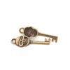 Acessórios de Joalheria de Liga Prata Antiga 33*10mm Pingente Chave Caveira Retrô