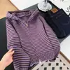 Cárdigan de Punto con Capucha a Rayas de Bloques de Color Perezoso Estilo Coreano Otoño/Invierno Nuevo Versátil Holgado Chaqueta Suéter con Cremallera Top
