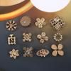 Nuevos Accesorios de Aleación Flor de Perla con Forma Especial Pedrería Negra DIY Accesorios para el Cabello Flor para Zapatos Joyería Galvanizada Accesorios Perla Negra