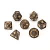 Suministro directo de fábrica poliedro de veta de madera negra natural mesa DND tour mazmorras y mazmorras juego casual dados traje Z09