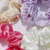 Accesorios para el Cabello Transfronterizos Europeos y Americanos Scrunchie de Satén de Color Sólido Scrunchie Grande Retro Francés Cinta Elástica Grande Simple para el Cabello
