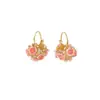 Aretes tipo ear cuff y aretes color rosa dopamina para mujer, nuevo modelo 2026, sensación de lujo ligero y alta gama, extremadamente hermosos y únicos