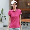 Camiseta de Lapela Manga Curta para Mulheres, Corte Slim, 95% Algodão, Camisa Polo de Cor Sólida, Roupa de Negócios, Versátil Casual Lapela Grande