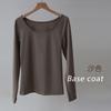 Cálido Jengibre Sin Costuras Cálido Camiseta Base Mujer Cuello Redondo Manga Larga Ropa Base Muscular Color Sólido Corte Ajustado Adelgazante Uso Exterior Top Interior