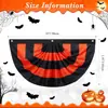 Fornecimento Transfronteiriço Bandeira em Forma de Leque para Halloween Decoração de Halloween Bandeira de Leque Dobrável 45X90Cm Decoração de Evento no Quintal
