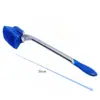 Escova para Lavagem de Carro com Cabo Longo Azul, Escova para Limpeza de Rodas Antiderrapante Anticongelante Pegada Macia Cabo Extra Longo para Pneus e Rodas
