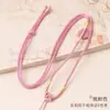 Cordón de Jade Dorado Tejido a Mano Ajustable de 2 mm para Hombres y Mujeres Colgante de Jade Hojas