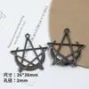 Colgante de aleación con perla y circonita incrustada en forma de cruz, luna y estrella. Accesorios para pulsera, collar y pendientes DIY