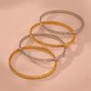 Xinyixin Joyería Europea y Americana Acero Inoxidable Pulsera de Hebilla Geométrica en Relieve Ins Diseño Nicho Simple Pulsera Versátil