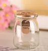 Botellas de Vidrio para Pudín al por Mayor de 100ml, Vasos Gruesos para Leche, Botellas de Vidrio para Yogur Resistentes a Altas Temperaturas, Botellas de Vidrio con Corcho, Botellas de los Deseos